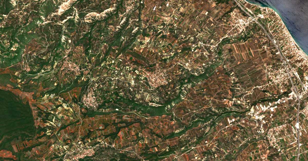 Carte satellite de Laliótis