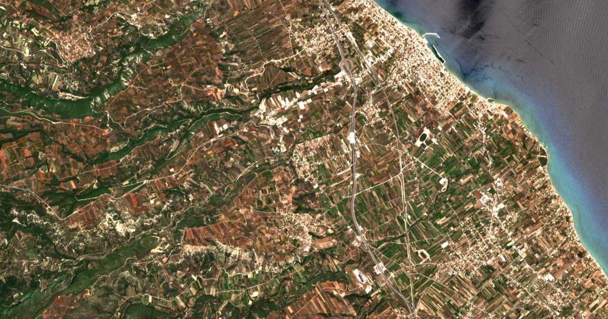 Carte satellite de Moúlkion