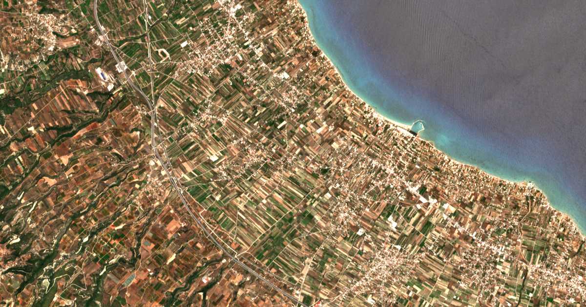 Carte satellite de Evangelístria