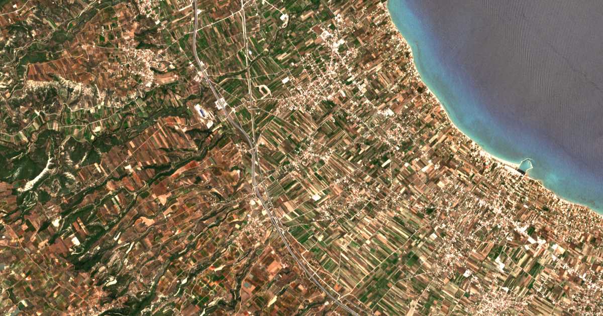 Carte satellite de Krínai