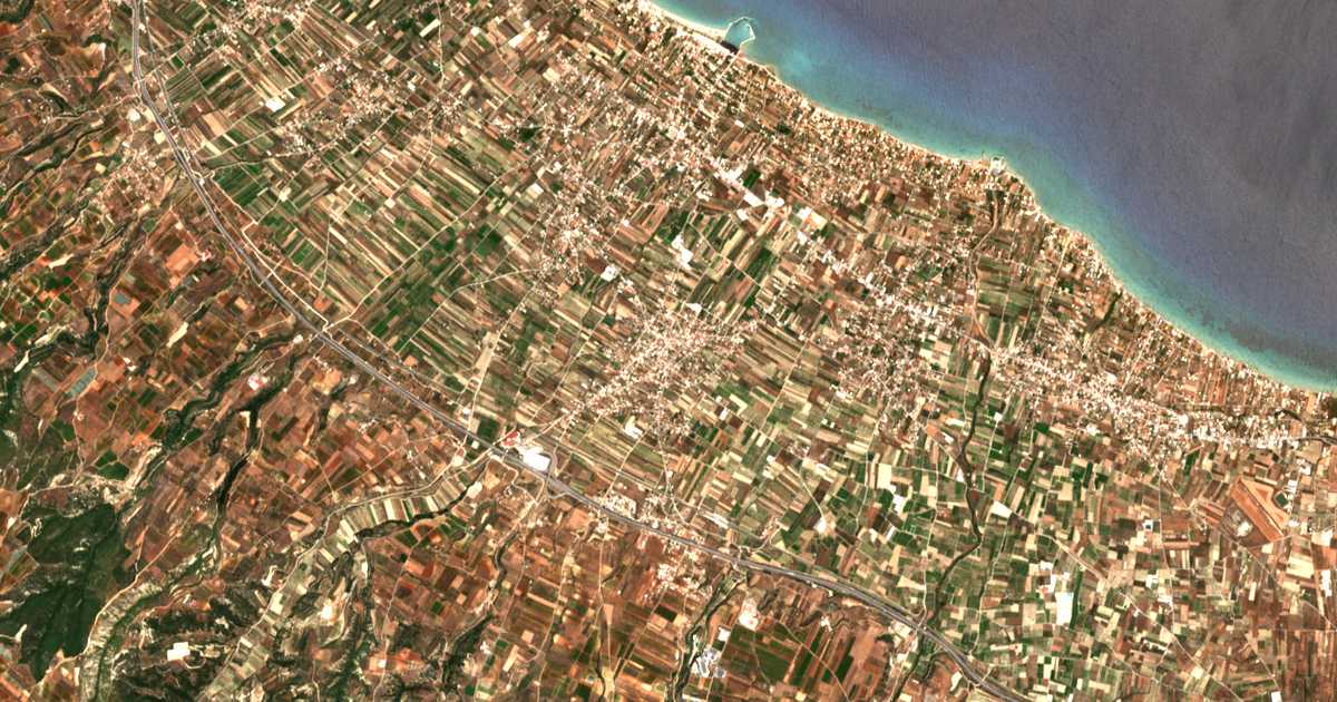 Carte satellite de Zevgolatió