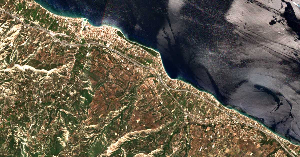 Carte satellite de Geliniátika