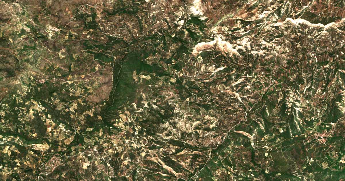 Carte satellite de Pellíni
