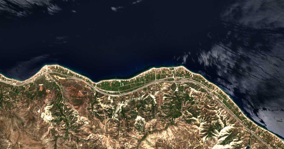 Carte satellite de Stómion