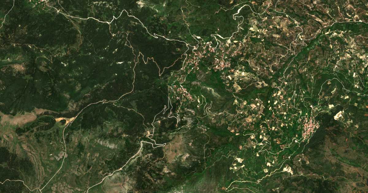 Carte satellite de Áno Tríkala