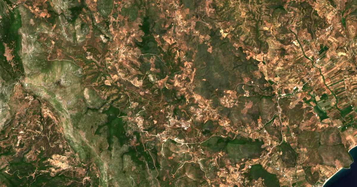 Carte satellite de Gefyráki