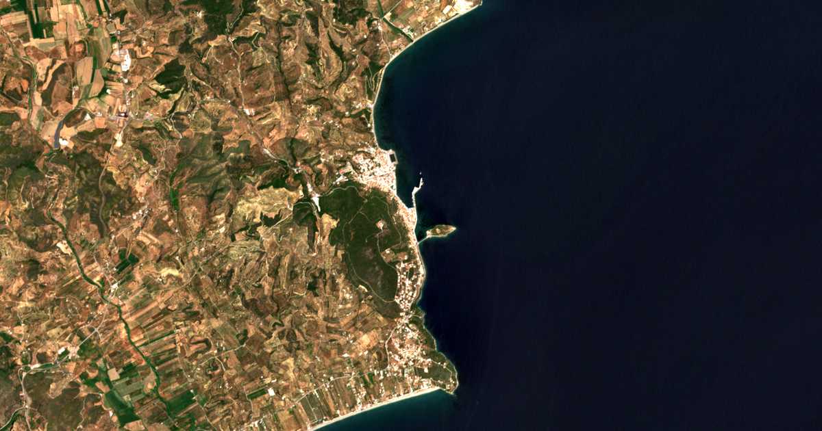 Carte satellite de Gýthio