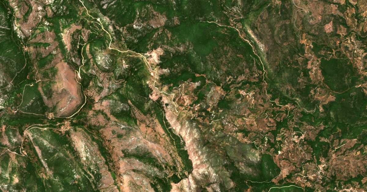 Carte satellite de Kastania
