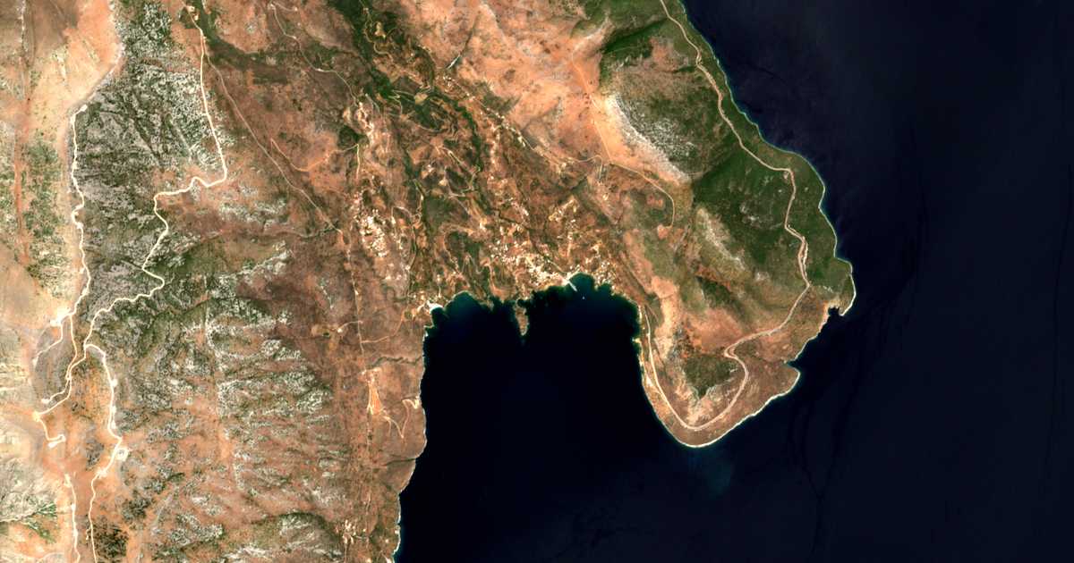 Carte satellite de Kótronas