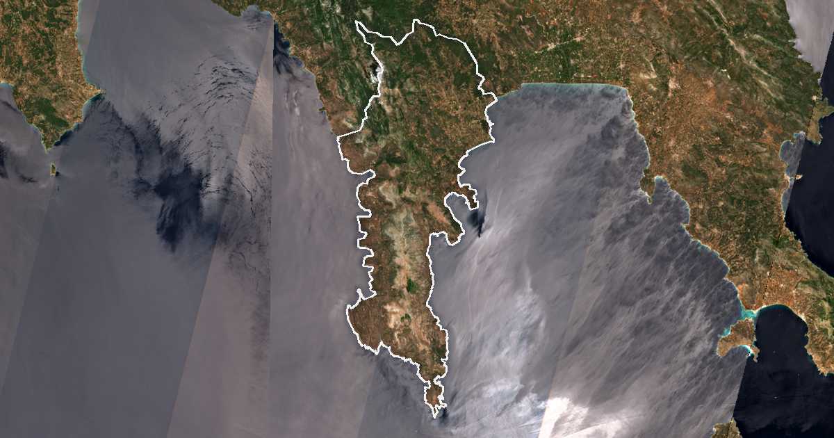 Image satellite avec la limite tracée: Magne-Oriental