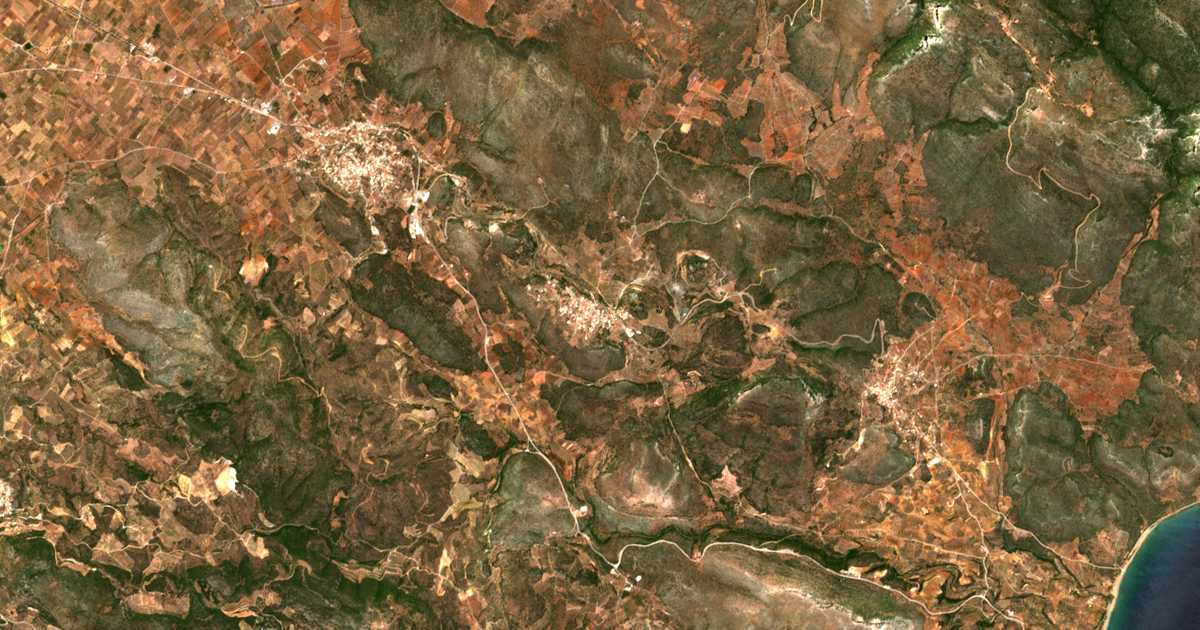 Carte satellite de Angelóna