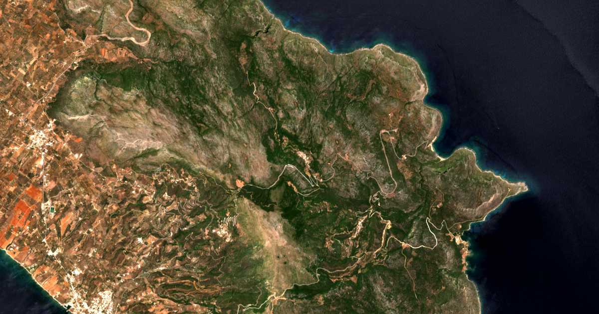 Carte satellite de Áno Kastanéa