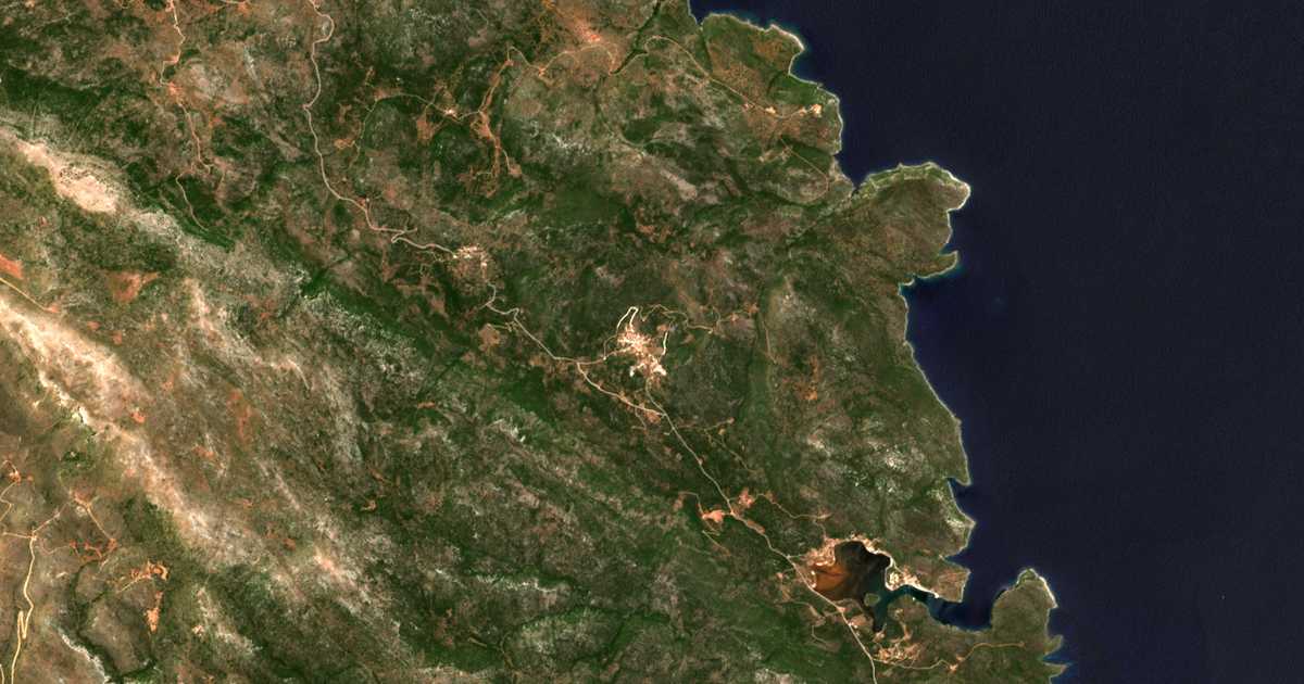 Carte satellite de Iérax