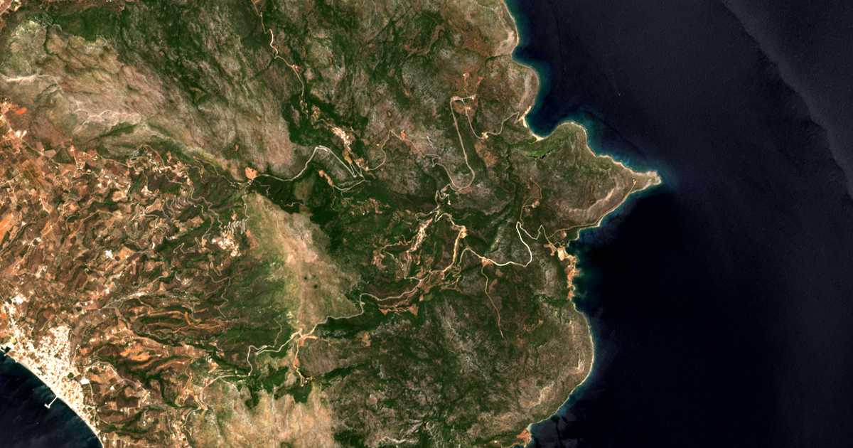 Carte satellite de Káto Kastanéa
