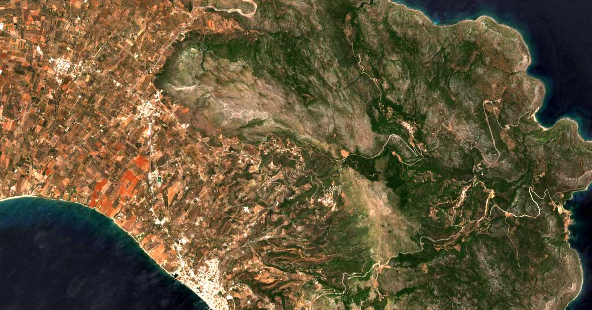 Carte satellite de Mesochórion