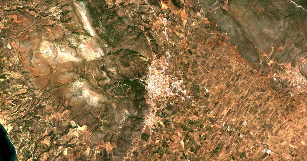 Carte satellite de Molái