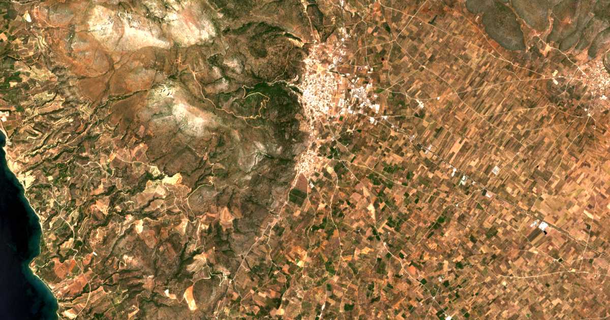 Carte satellite de Pákia