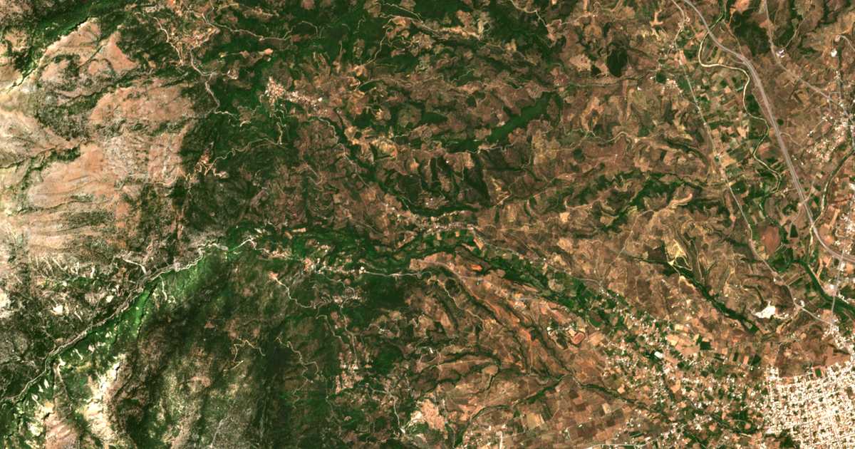 Carte satellite de Agía Eiríni
