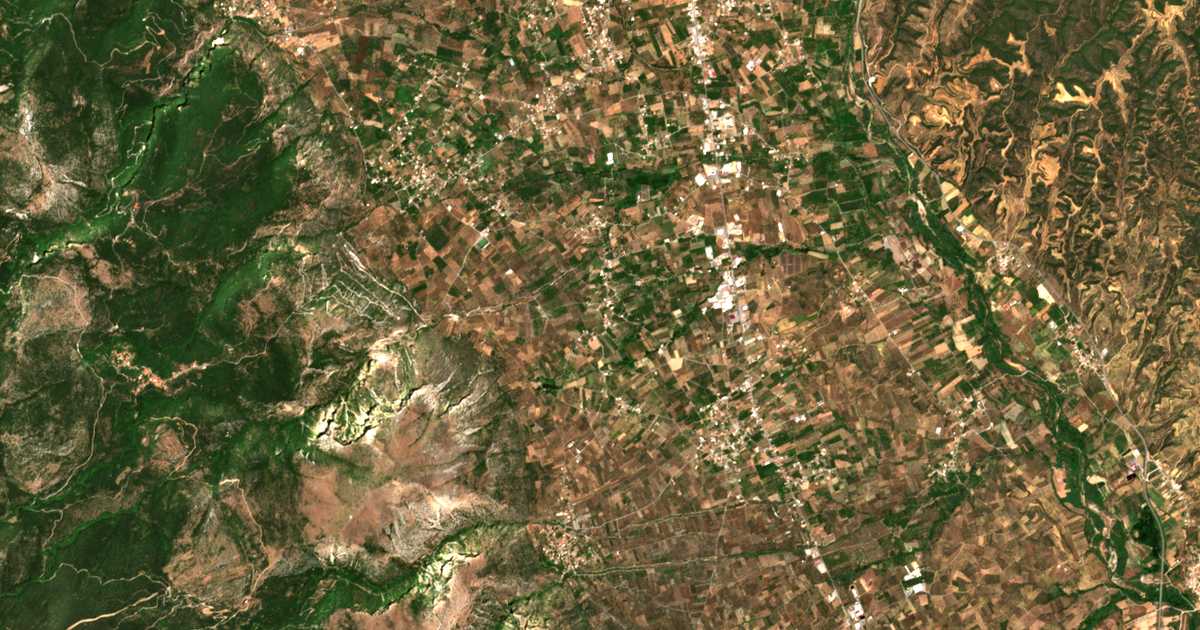 Carte satellite de Goúnaris