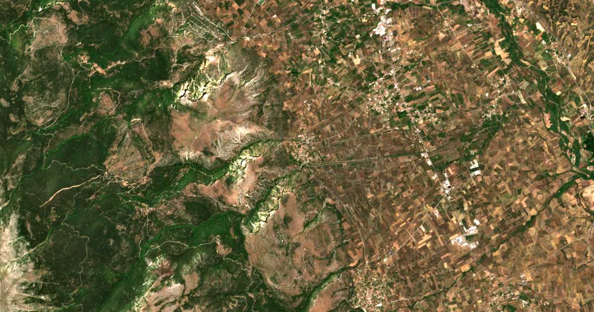 Carte satellite de Kalývia Sochás