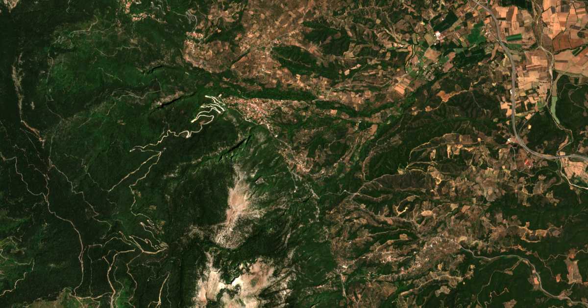 Carte satellite de Kastríon