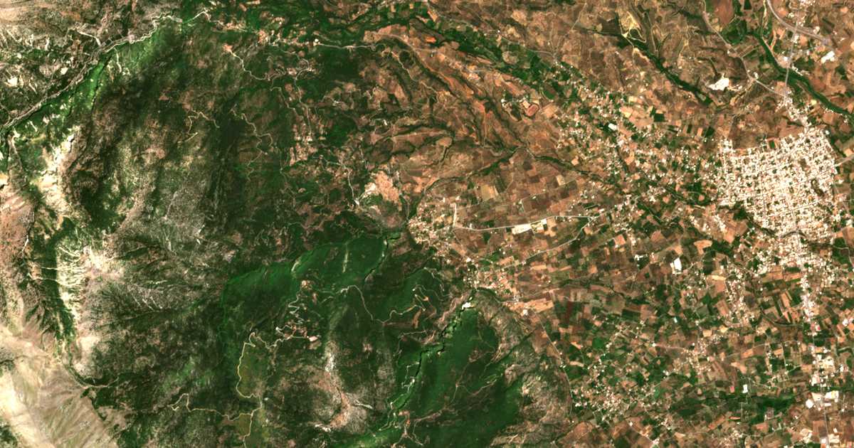 Carte satellite de Mystrás