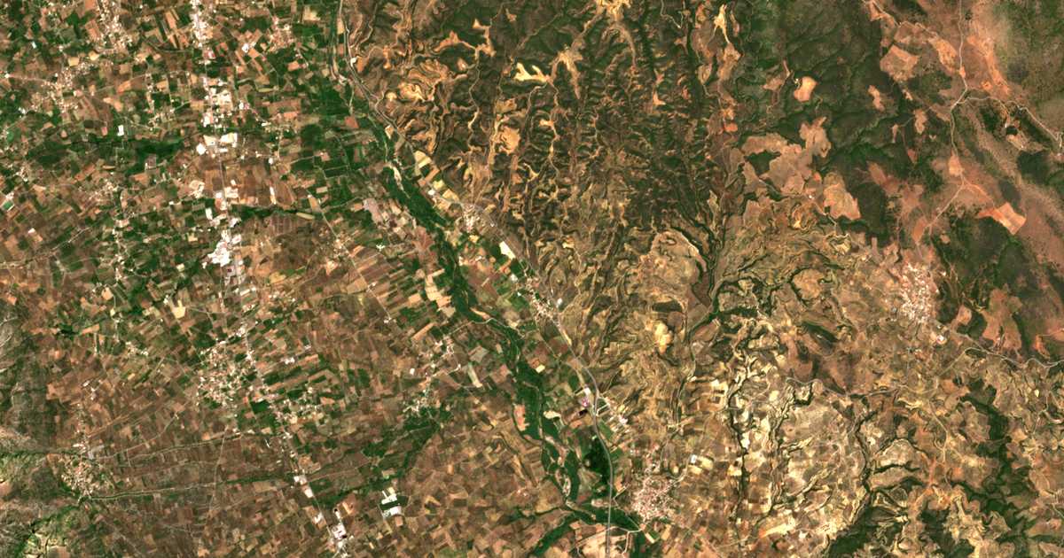 Carte satellite de Platána