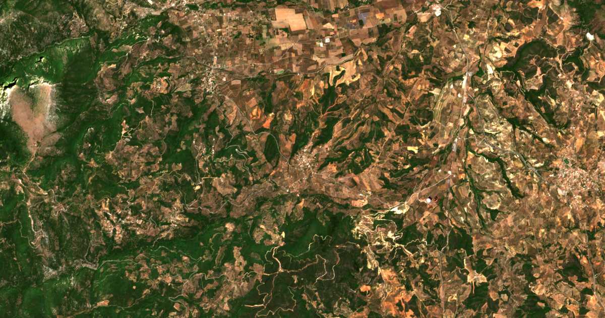 Carte satellite de Potamiá