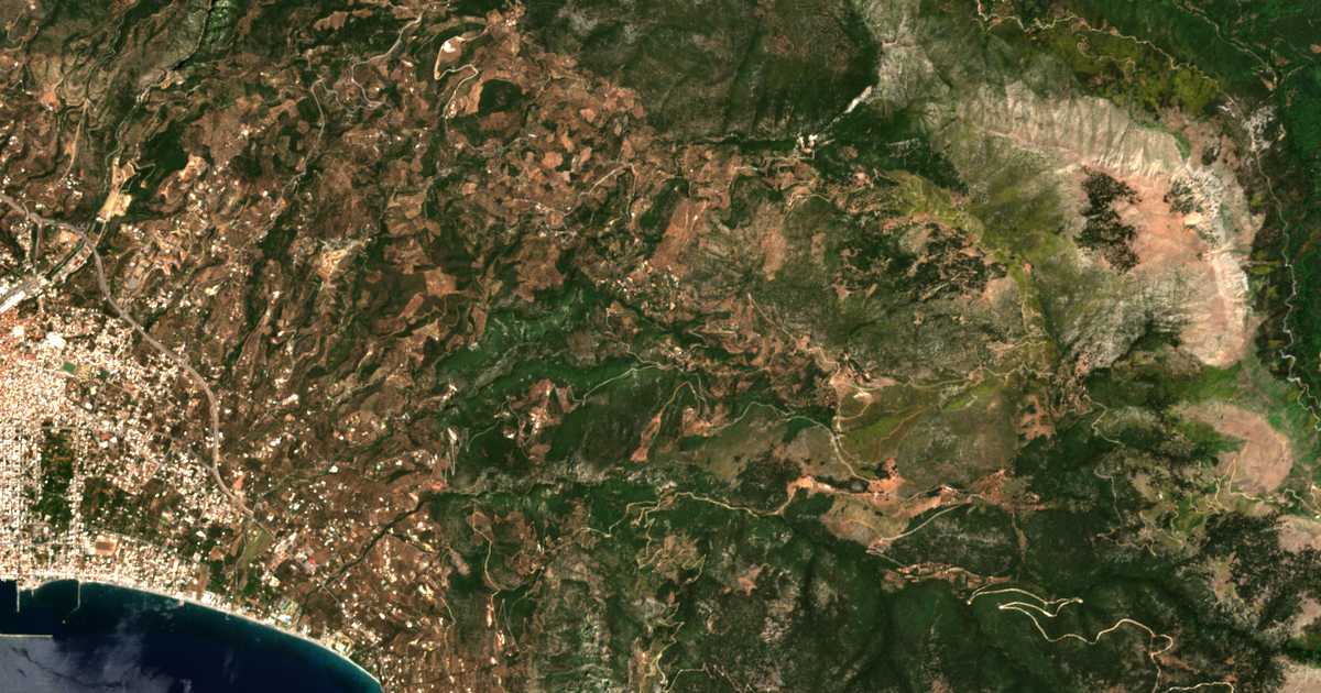 Carte satellite de Eleochóri