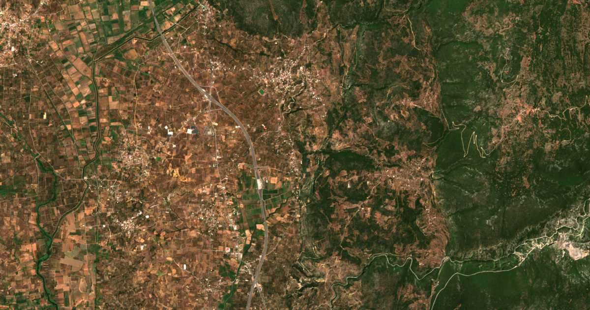 Carte satellite de Pídima