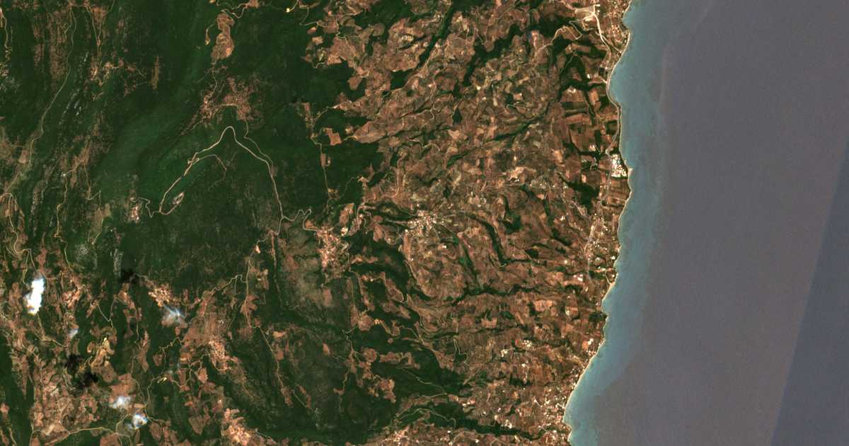 Carte satellite de Achladochórion