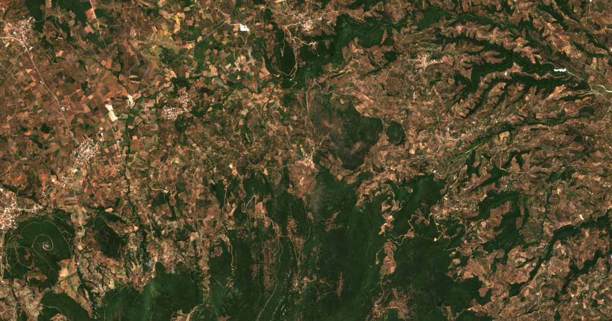 Carte satellite de Kalochórion