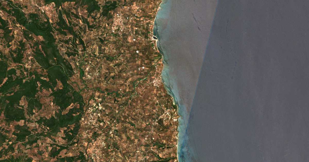 Carte satellite de Néa Koróni