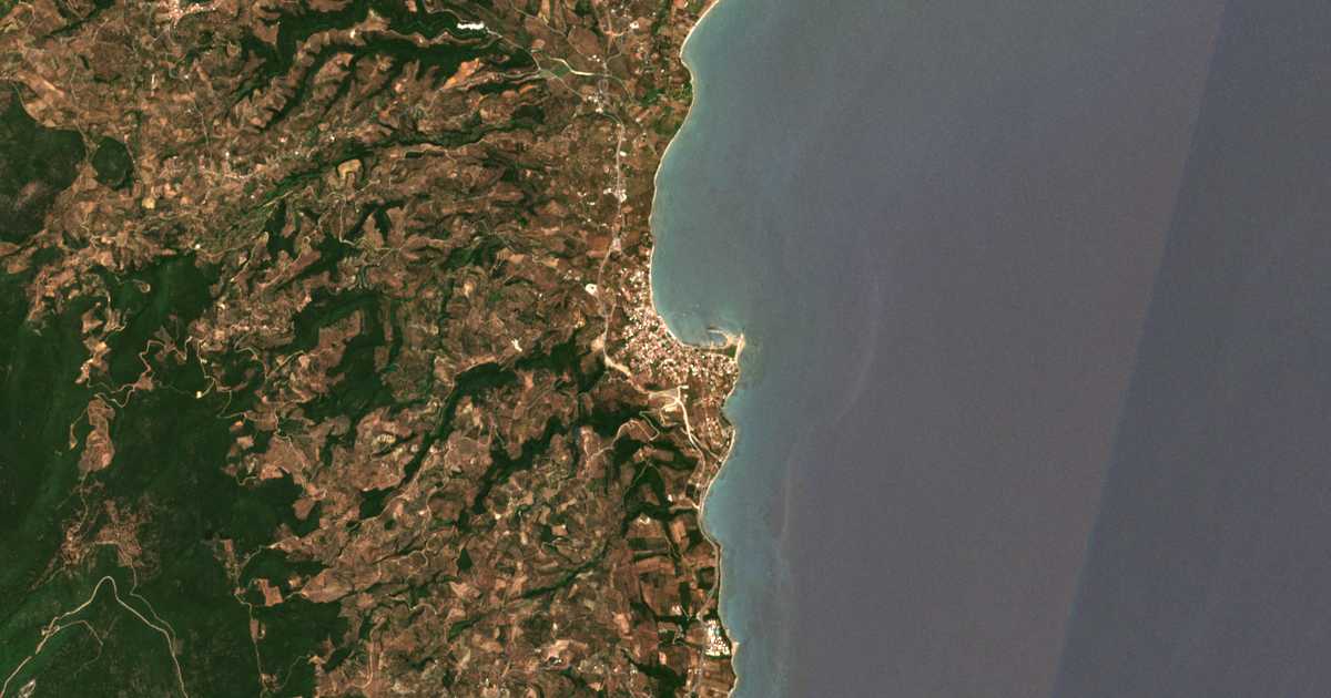 Carte satellite de Petalídi