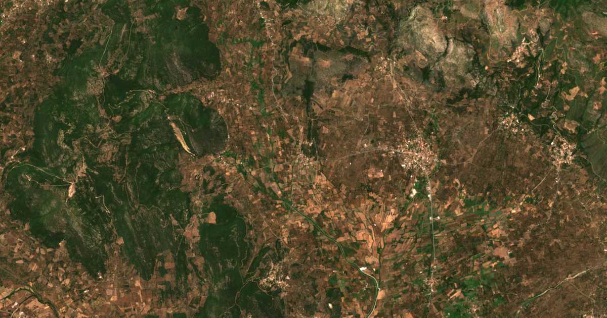 Carte satellite de Agrilovouno de Messénie