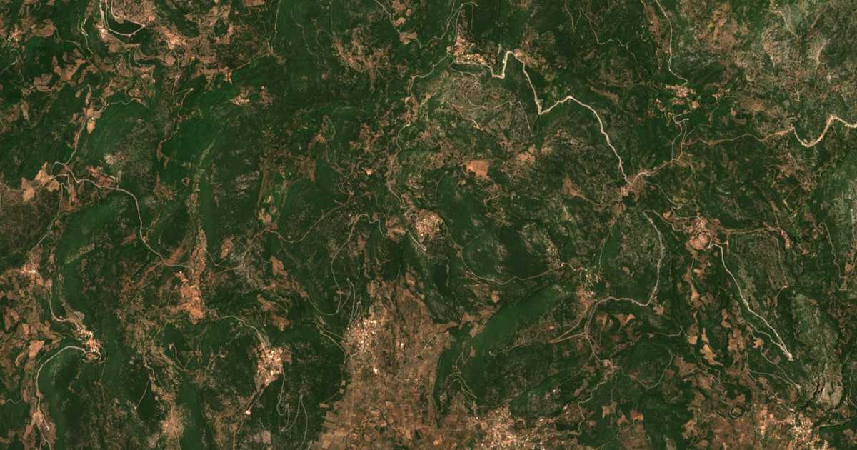 Carte satellite de Chalkiás