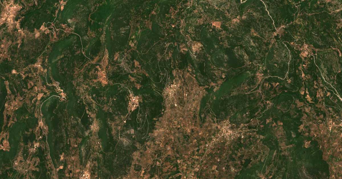 Carte satellite de Chrysochórion