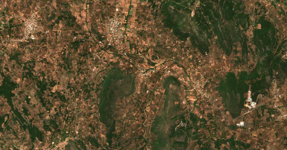 Carte satellite de Kóklas