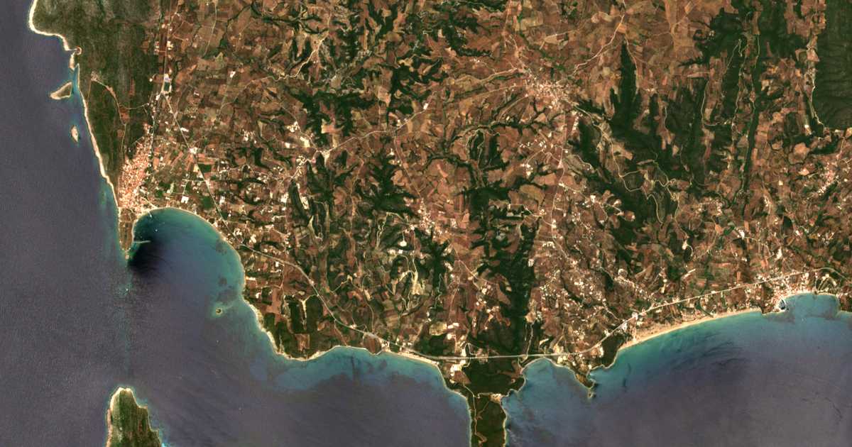 Carte satellite de Foiníki