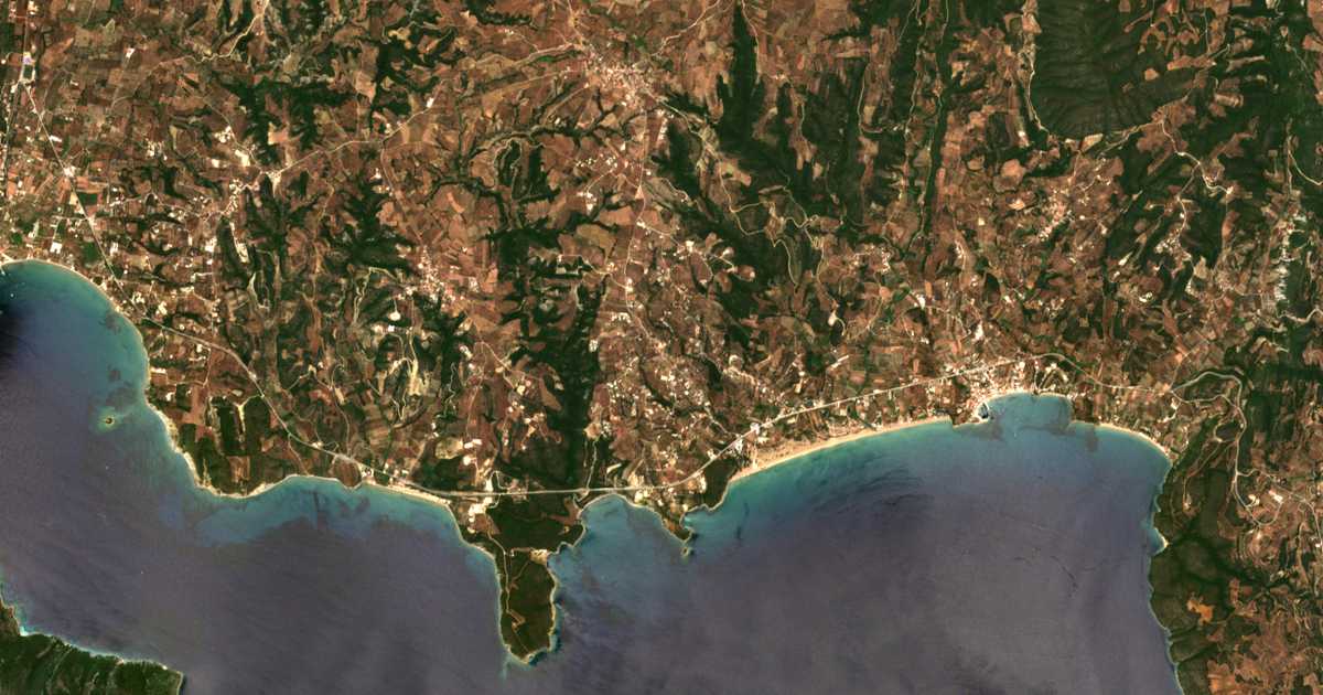 Carte satellite de Kamária