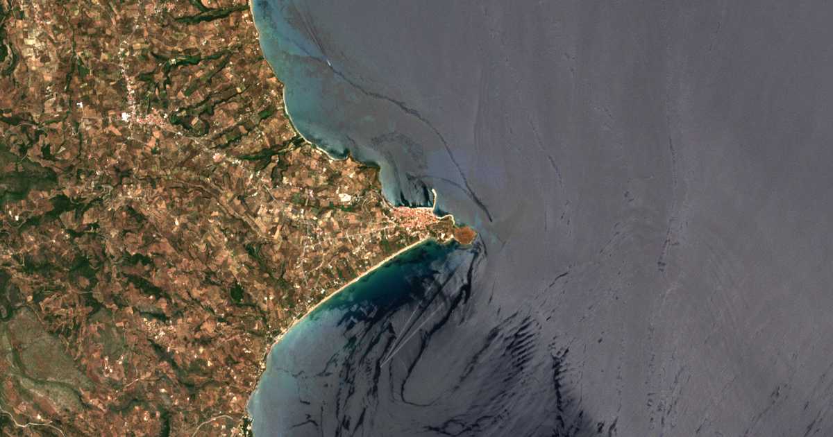 Carte satellite de Koróni