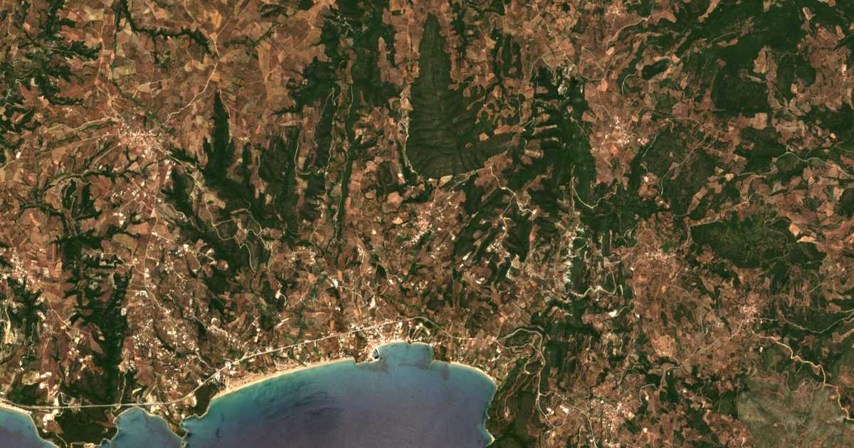 Carte satellite de Lachanáda
