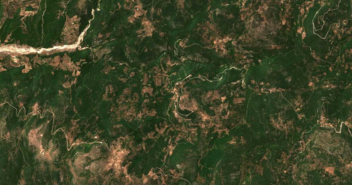 Carte satellite de Platánia