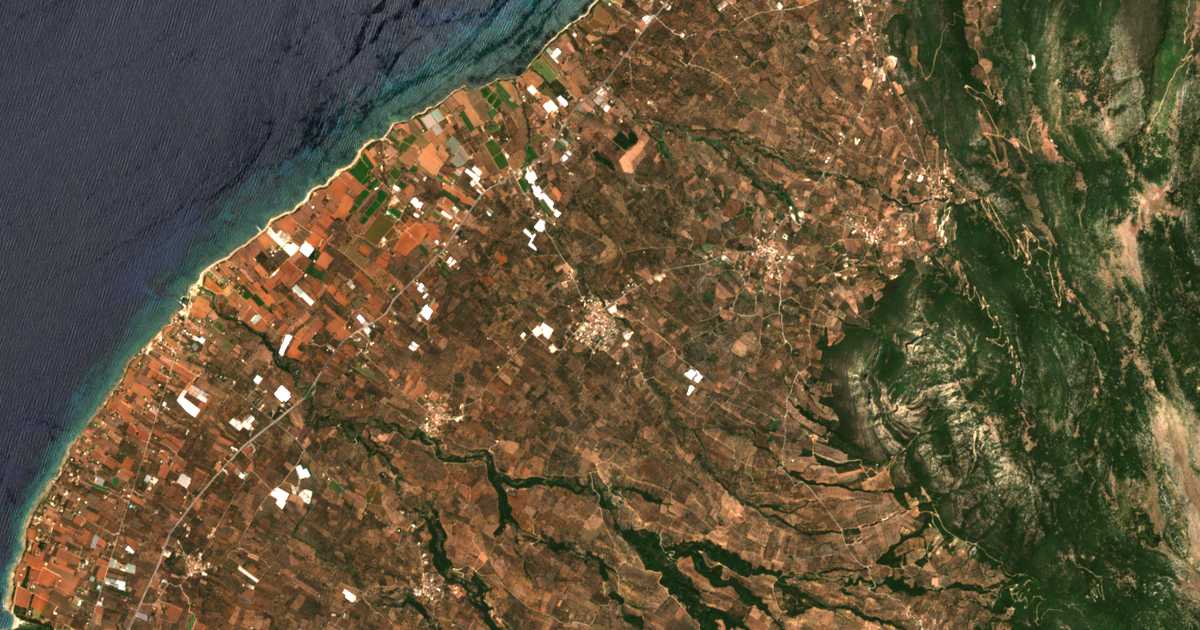 Carte satellite de Spiliá