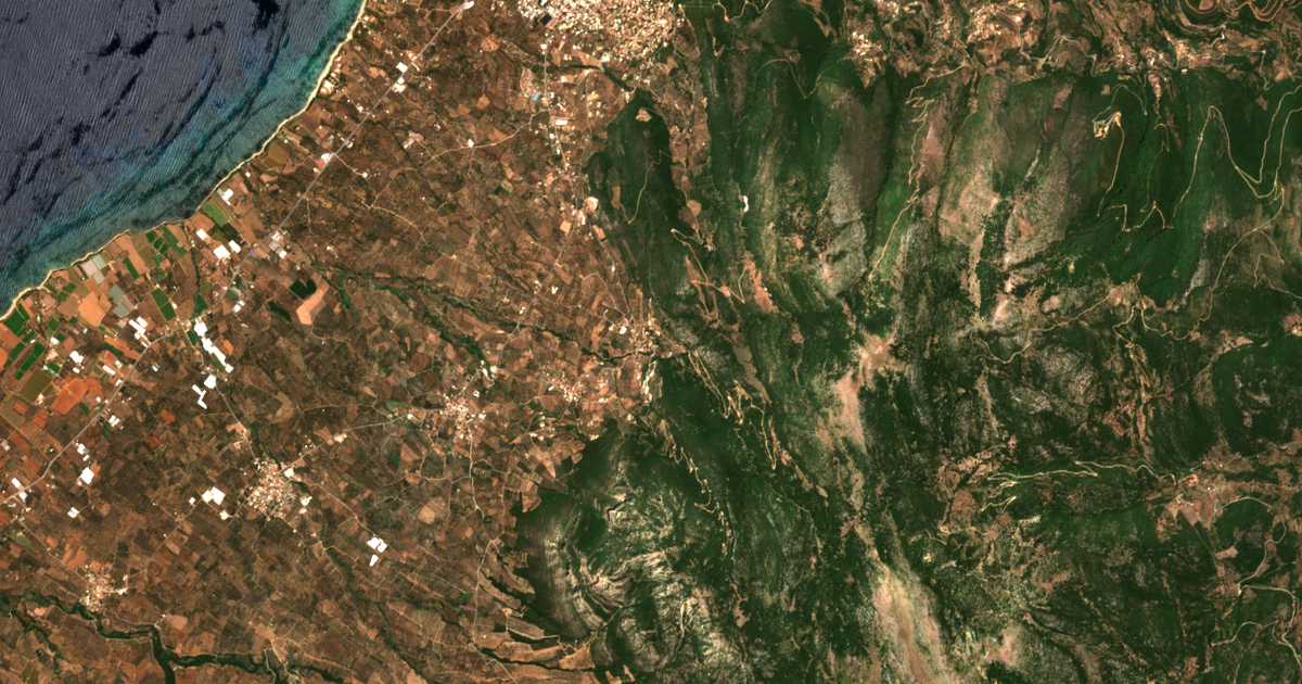 Carte satellite de Xirókampos