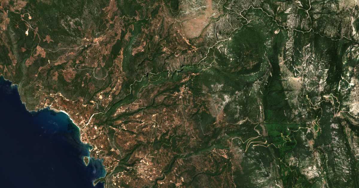 Carte satellite de Exochóri
