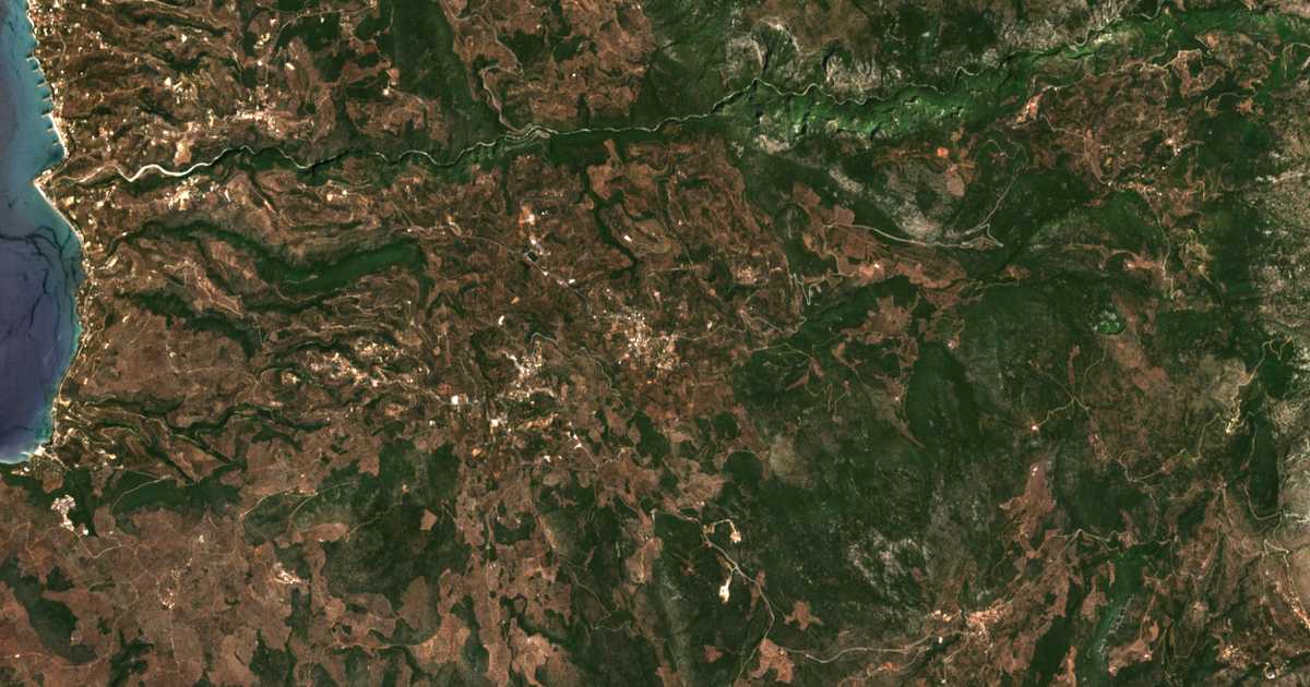 Carte satellite de Kámbos