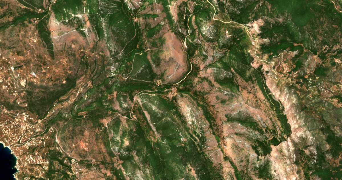 Carte satellite de Miléa