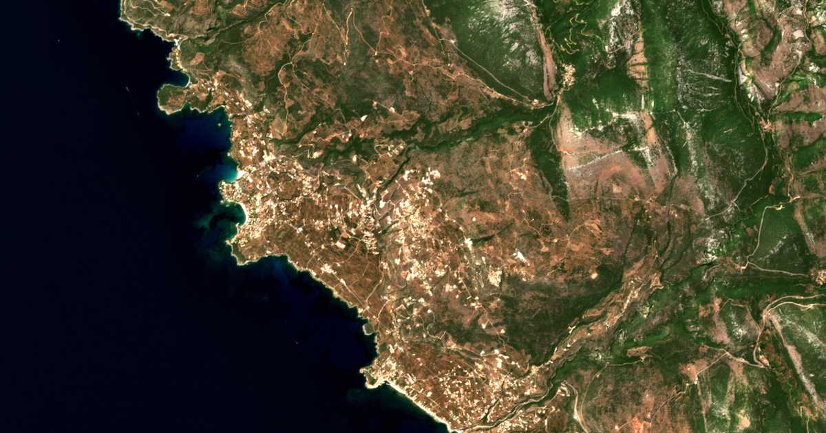 Carte satellite de Neochóri