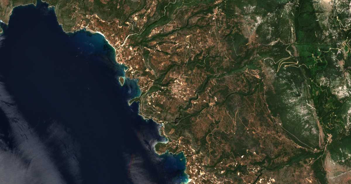 Carte satellite de Proástio